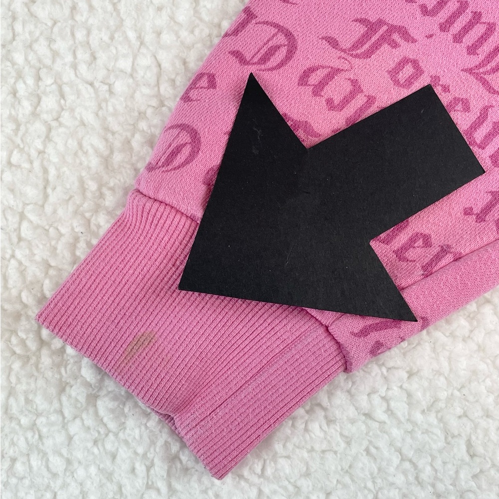 JUICY COUTURE x F21 • Pink Logo Print Long Sleeve Cropped Tie Sweatshirt, M - Picture 14 of 16